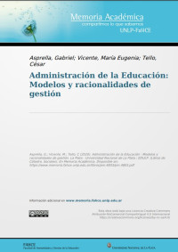 Image of Administración de la Educación: Modelos y Racionalidades de Gestión
