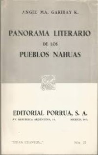 Image of Panorama literario de los pueblos nahuas