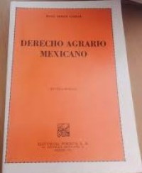 Image of Derecho agrario mexicano
