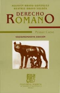 Image of Derecho romano : primer curso